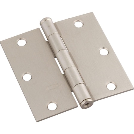National 3 In. Satin Nickel Square Door Hinge N830250